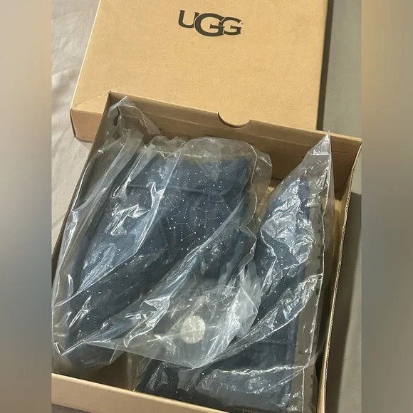 UGG mini Bailey button Swarovski bling navy boots - Picture 12 of 12